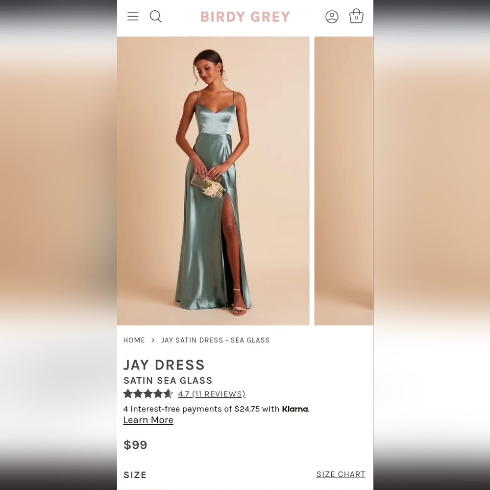 Birdy Grey Satin Sea Glass Dress